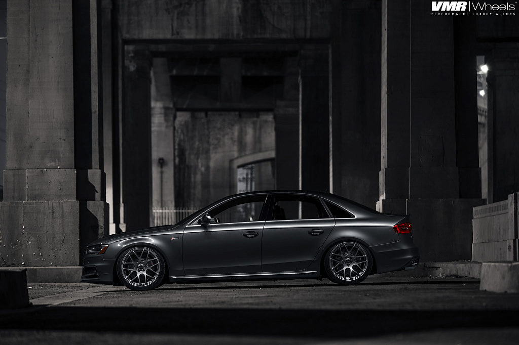 2014 Monsoon Gray Audi B8 S4 - V710 Gunmetal 19"